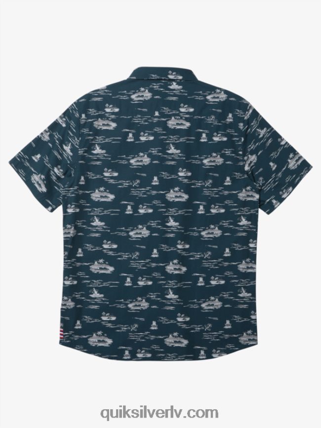 vīriešiem Quiksilver hawaii pazuda jūrā krekls ar īsām piedurknēm pusnakts flote 88064R1726