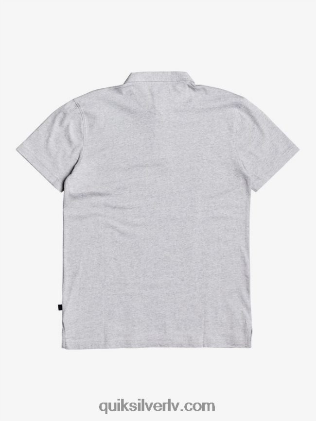 vīriešiem Quiksilver ikdienas saules kruīza polo krekls ar īsām piedurknēm gaiši pelēki virši 88064R1552