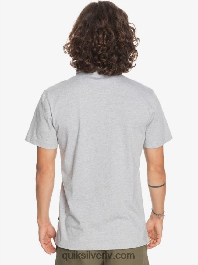 vīriešiem Quiksilver ikdienas saules kruīza polo krekls ar īsām piedurknēm gaiši pelēki virši 88064R1552