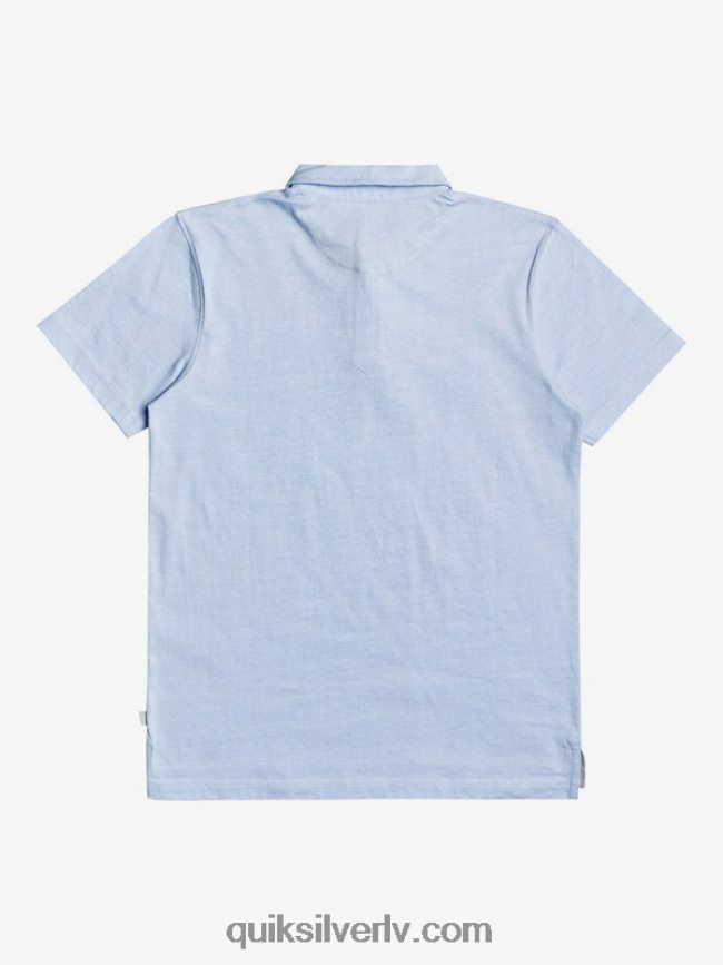 vīriešiem Quiksilver ikdienas saules kruīza polo krekls ar īsām piedurknēm gaisīgi zils 88064R1553