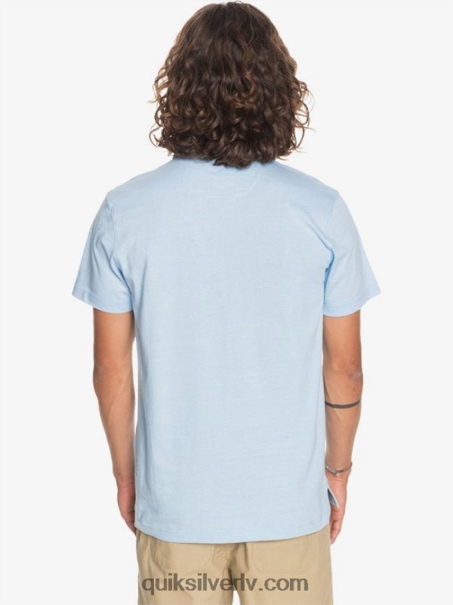 vīriešiem Quiksilver ikdienas saules kruīza polo krekls ar īsām piedurknēm gaisīgi zils 88064R1553