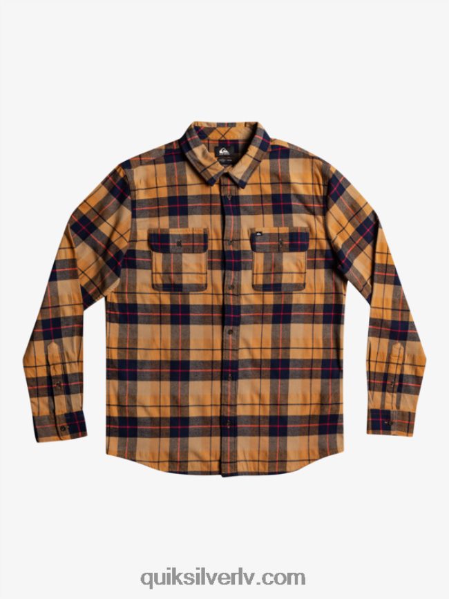 vīriešiem Quiksilver kinsale elastīgs krekls ar garām piedurknēm brūnā cukura kinsale 88064R1506