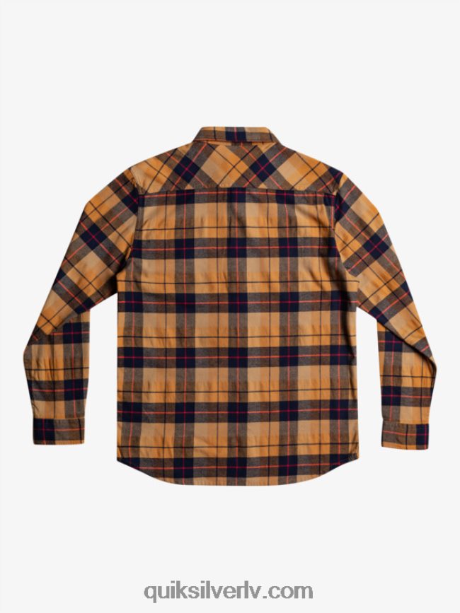 vīriešiem Quiksilver kinsale elastīgs krekls ar garām piedurknēm brūnā cukura kinsale 88064R1506