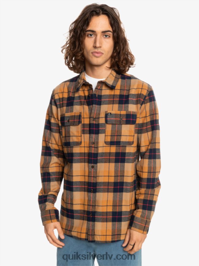 vīriešiem Quiksilver kinsale elastīgs krekls ar garām piedurknēm brūnā cukura kinsale 88064R1506