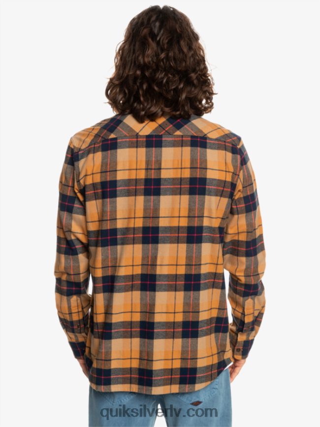 vīriešiem Quiksilver kinsale elastīgs krekls ar garām piedurknēm brūnā cukura kinsale 88064R1506
