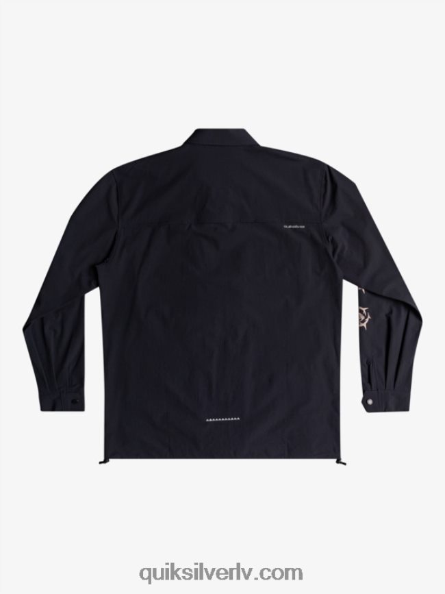 vīriešiem Quiksilver krekls ar garām piedurknēm zem debesīm melns 88064R1717