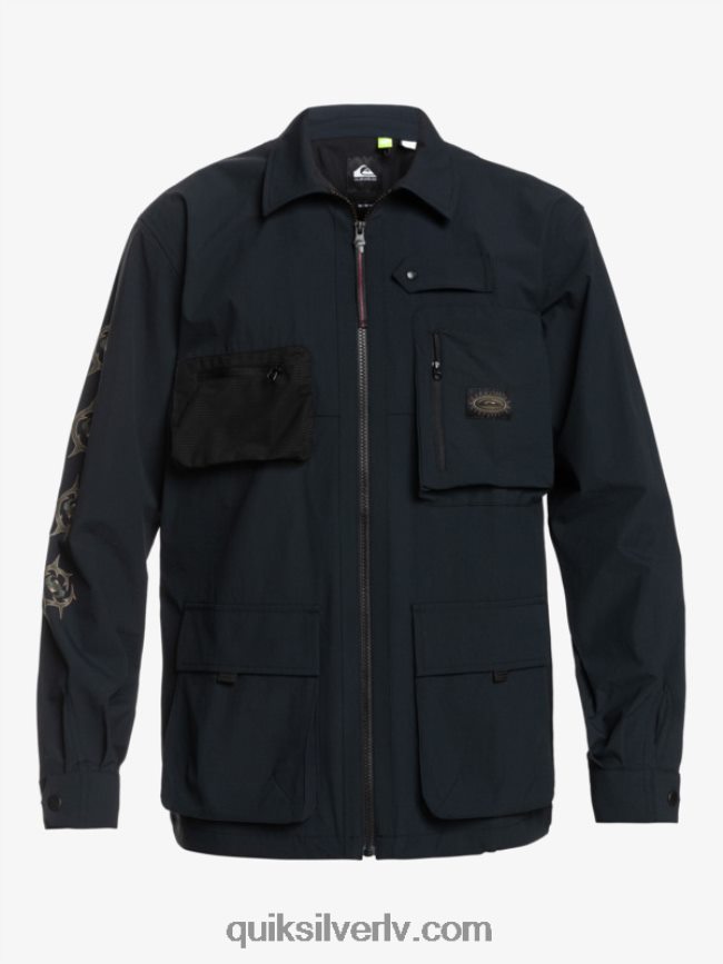 vīriešiem Quiksilver krekls ar garām piedurknēm zem debesīm melns 88064R1717