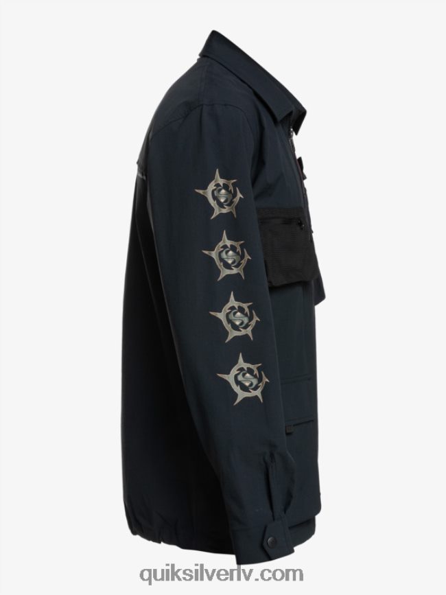 vīriešiem Quiksilver krekls ar garām piedurknēm zem debesīm melns 88064R1717