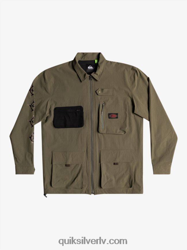 vīriešiem Quiksilver krekls ar garām piedurknēm zem debesīm vīnogu lapa 88064R1718