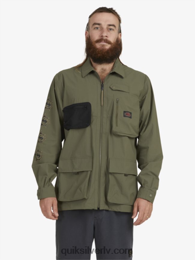 vīriešiem Quiksilver krekls ar garām piedurknēm zem debesīm vīnogu lapa 88064R1718