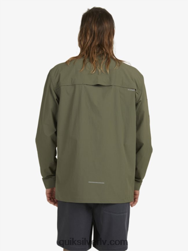 vīriešiem Quiksilver krekls ar garām piedurknēm zem debesīm vīnogu lapa 88064R1718