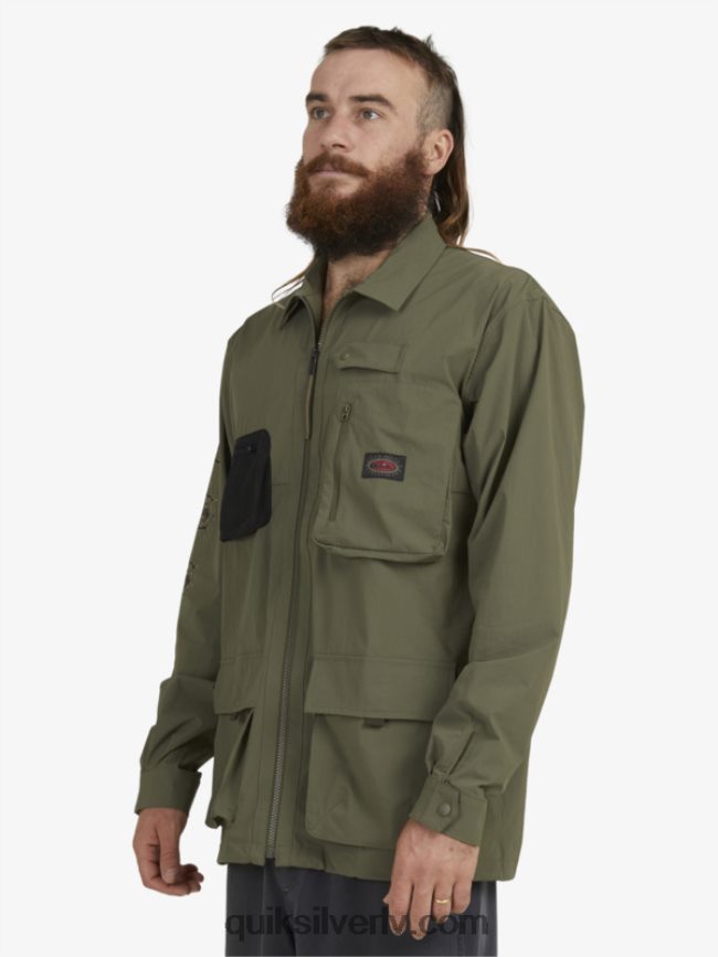 vīriešiem Quiksilver krekls ar garām piedurknēm zem debesīm vīnogu lapa 88064R1718