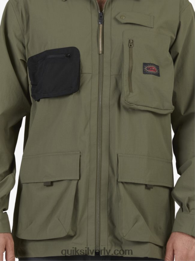 vīriešiem Quiksilver krekls ar garām piedurknēm zem debesīm vīnogu lapa 88064R1718