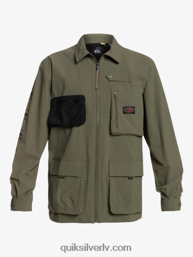 vīriešiem Quiksilver krekls ar garām piedurknēm zem debesīm vīnogu lapa 88064R1718