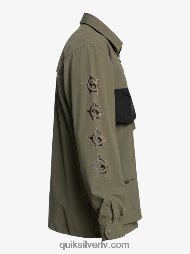 vīriešiem Quiksilver krekls ar garām piedurknēm zem debesīm vīnogu lapa 88064R1718