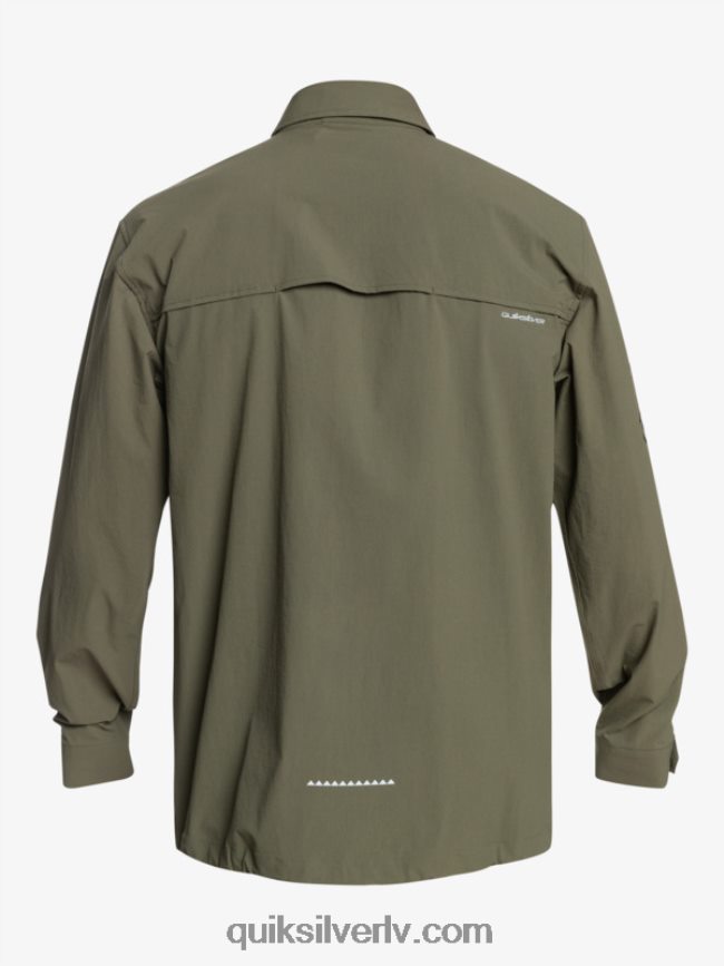 vīriešiem Quiksilver krekls ar garām piedurknēm zem debesīm vīnogu lapa 88064R1718