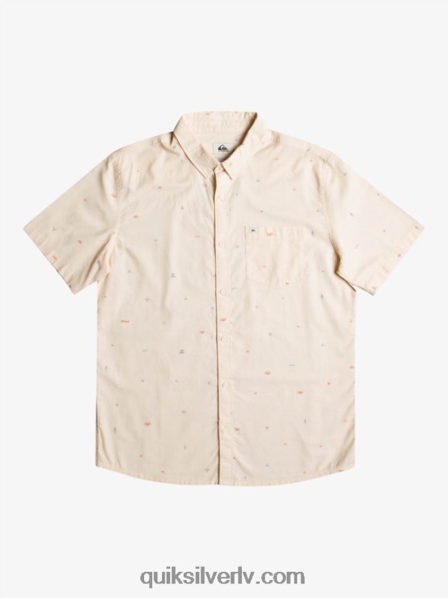 vīriešiem Quiksilver krekls ar īsām piedurknēm bērzs izdalīts 88064R1630