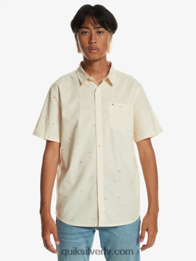 vīriešiem Quiksilver krekls ar īsām piedurknēm bērzs izdalīts 88064R1630