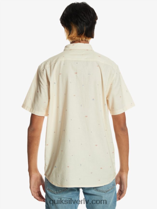 vīriešiem Quiksilver krekls ar īsām piedurknēm bērzs izdalīts 88064R1630