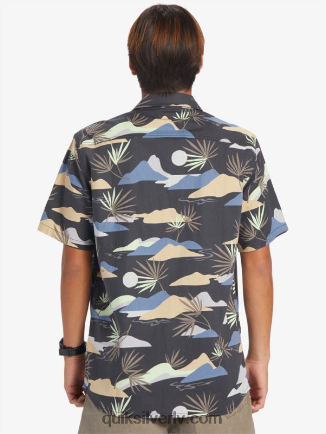vīriešiem Quiksilver lēns apdullināts krekls ar īsām piedurknēm asfalts lēns daze ss 88064R667