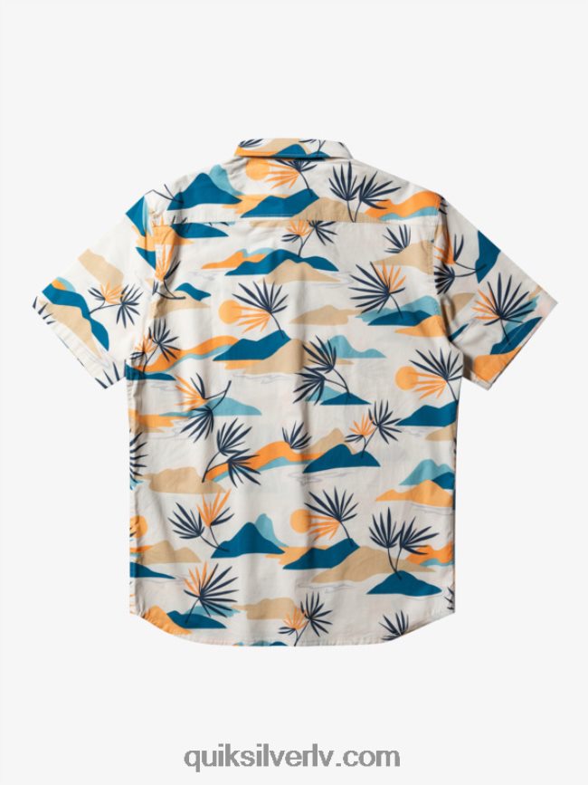 vīriešiem Quiksilver lēns apdullināts krekls ar īsām piedurknēm bērzs lēns daze ss 88064R666