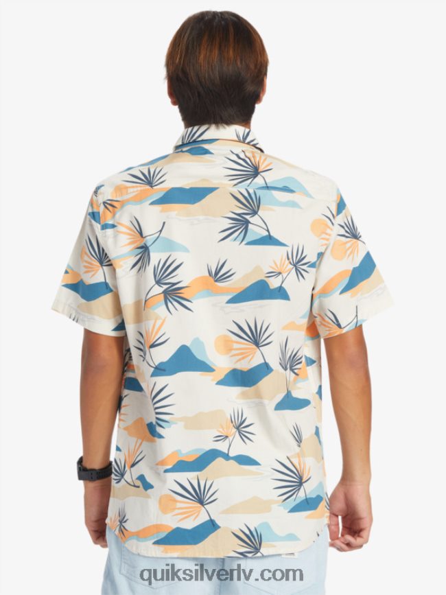 vīriešiem Quiksilver lēns apdullināts krekls ar īsām piedurknēm bērzs lēns daze ss 88064R666