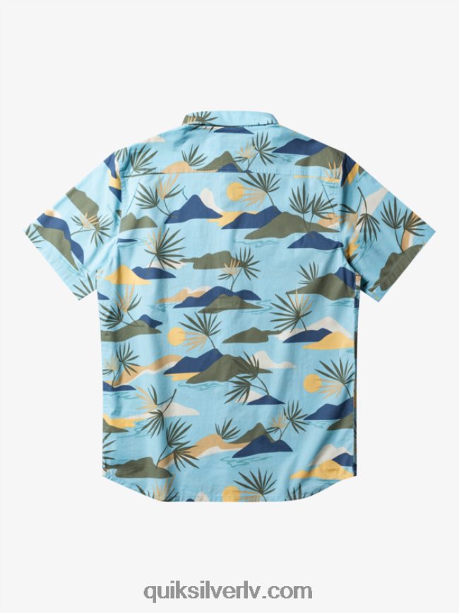 vīriešiem Quiksilver lēns apdullināts krekls ar īsām piedurknēm debeszils lēns apmulsums ss 88064R665