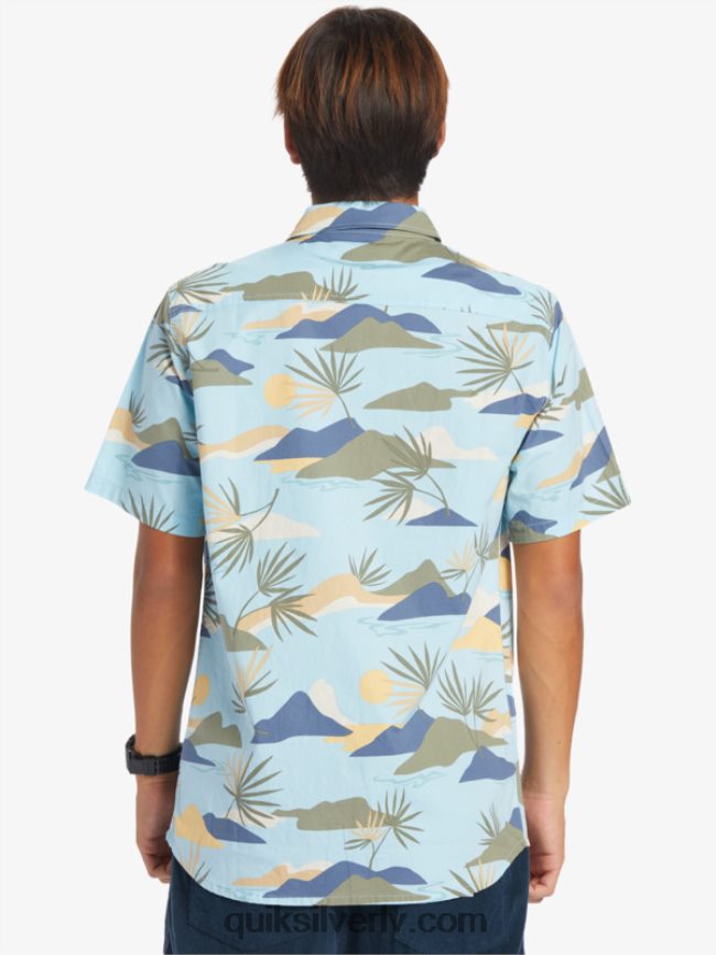 vīriešiem Quiksilver lēns apdullināts krekls ar īsām piedurknēm debeszils lēns apmulsums ss 88064R665