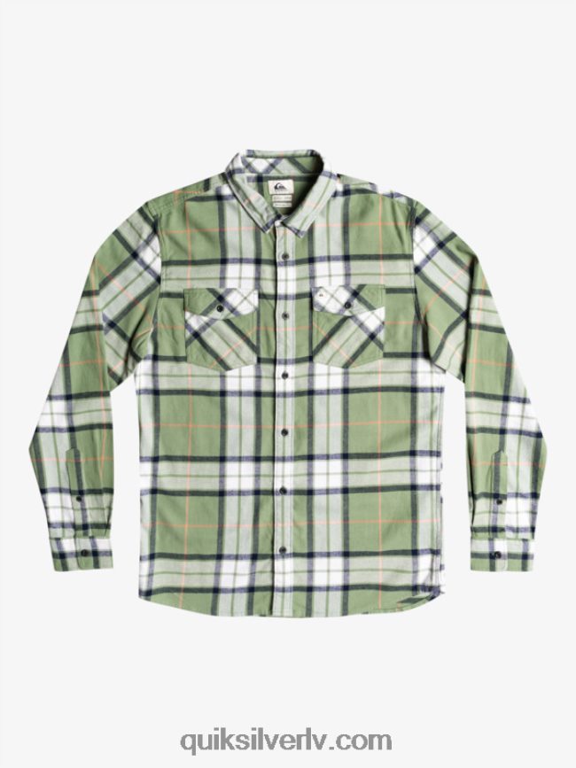 vīriešiem Quiksilver liepas stiepts flaneļa krekls ar garām piedurknēm loden sals liepu stiept 88064R1427