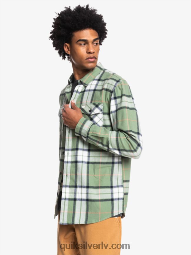 vīriešiem Quiksilver liepas stiepts flaneļa krekls ar garām piedurknēm loden sals liepu stiept 88064R1427