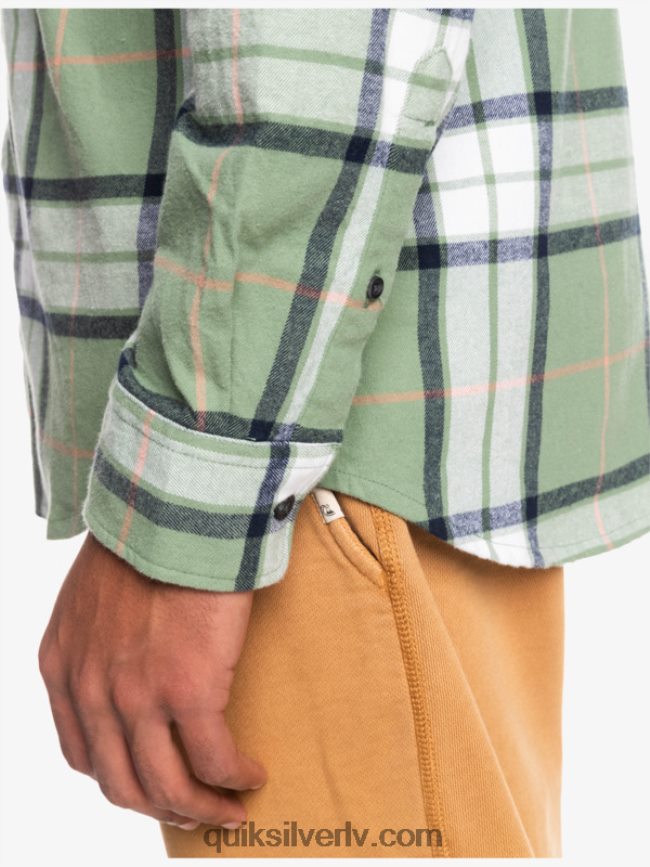 vīriešiem Quiksilver liepas stiepts flaneļa krekls ar garām piedurknēm loden sals liepu stiept 88064R1427