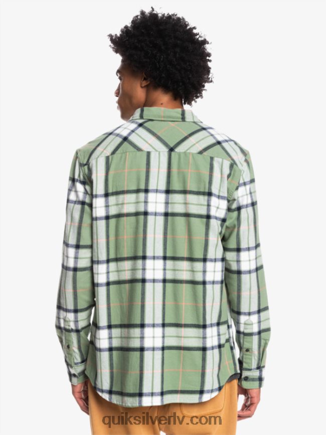 vīriešiem Quiksilver liepas stiepts flaneļa krekls ar garām piedurknēm loden sals liepu stiept 88064R1427