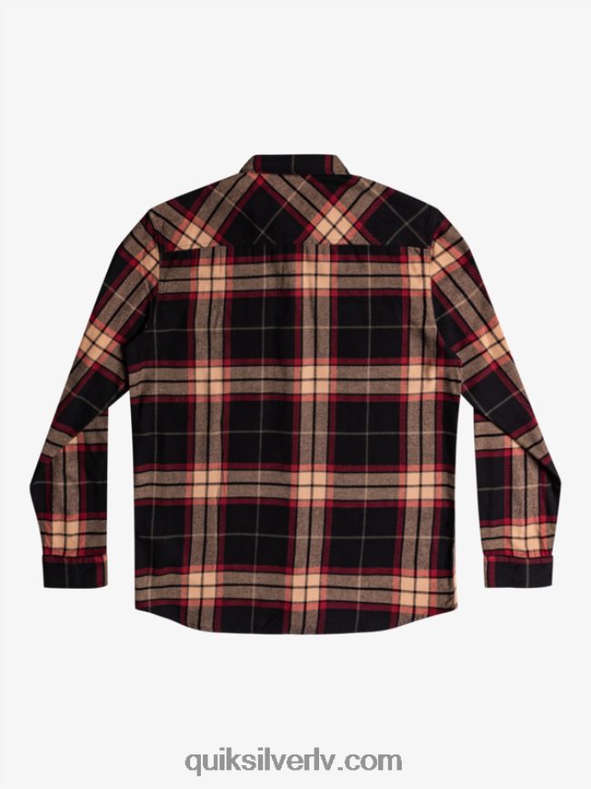 vīriešiem Quiksilver liepas stiepts flaneļa krekls ar garām piedurknēm melnā liepa stiept 88064R1428
