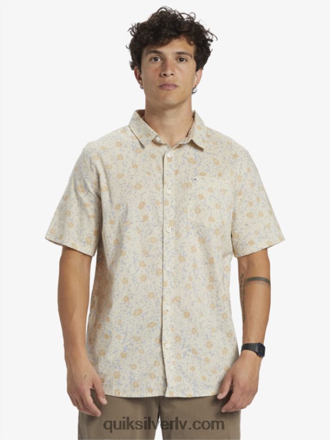 vīriešiem Quiksilver maigs fuzz krekls ar īsām piedurknēm bērzu mīkstā pūka 88064R1232