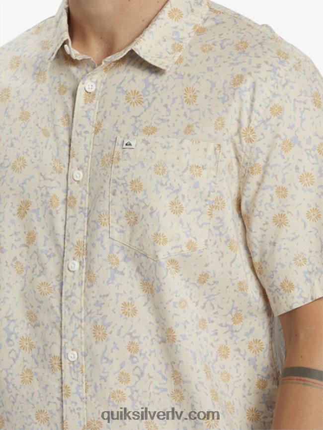 vīriešiem Quiksilver maigs fuzz krekls ar īsām piedurknēm bērzu mīkstā pūka 88064R1232