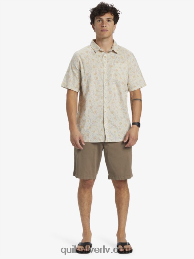 vīriešiem Quiksilver maigs fuzz krekls ar īsām piedurknēm bērzu mīkstā pūka 88064R1232