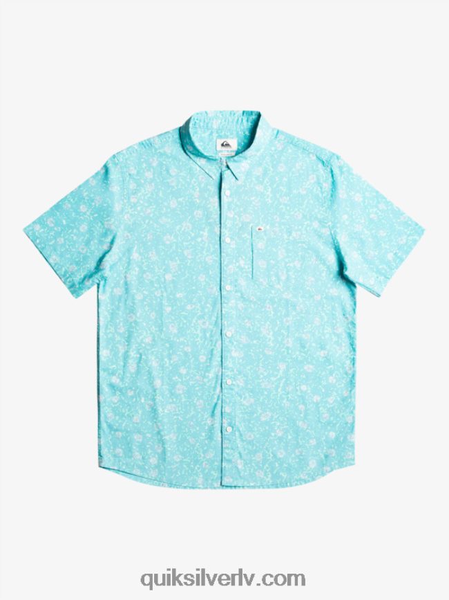 vīriešiem Quiksilver maigs fuzz krekls ar īsām piedurknēm debeszils maigs pūciņš 88064R1230
