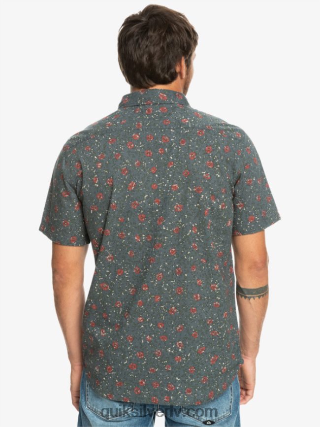 vīriešiem Quiksilver maigs fuzz krekls ar īsām piedurknēm tumša šīfera maigs pūciņš 88064R1231