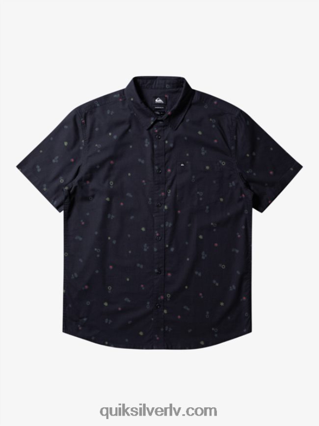 vīriešiem Quiksilver mierīgs rave krekls ar īsām piedurknēm asfalts mierīgs rave ss 88064R589