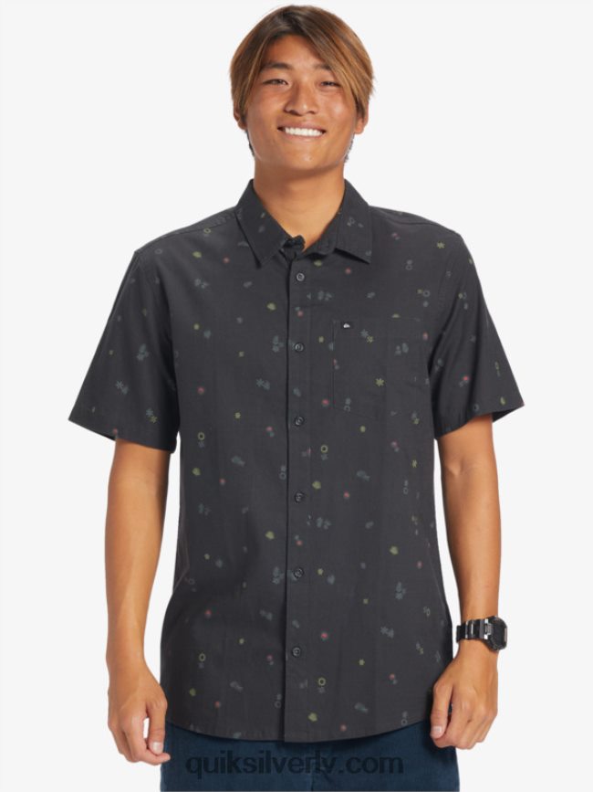 vīriešiem Quiksilver mierīgs rave krekls ar īsām piedurknēm asfalts mierīgs rave ss 88064R589