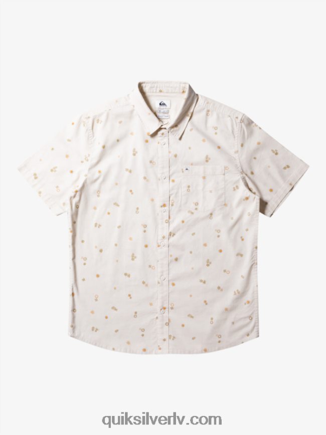 vīriešiem Quiksilver mierīgs rave krekls ar īsām piedurknēm bērzs peaceful rave ss 88064R590