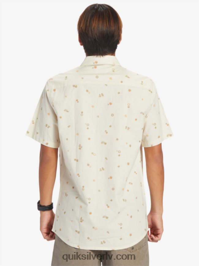 vīriešiem Quiksilver mierīgs rave krekls ar īsām piedurknēm bērzs peaceful rave ss 88064R590
