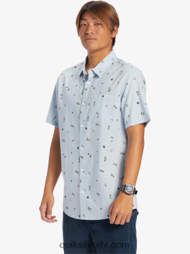vīriešiem Quiksilver mierīgs rave krekls ar īsām piedurknēm debeszils mierīgs reivs s 88064R591