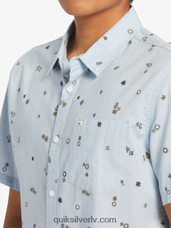 vīriešiem Quiksilver mierīgs rave krekls ar īsām piedurknēm debeszils mierīgs reivs s 88064R591