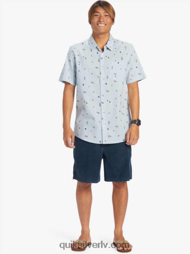 vīriešiem Quiksilver mierīgs rave krekls ar īsām piedurknēm debeszils mierīgs reivs s 88064R591