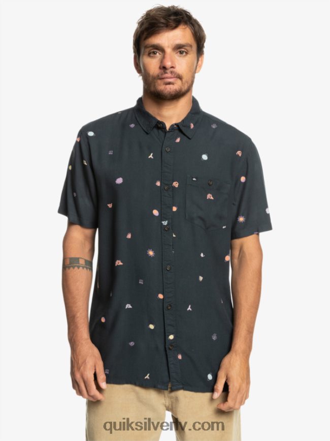 vīriešiem Quiksilver minimark krekls ar īsām piedurknēm asfalta minimark 88064R1227