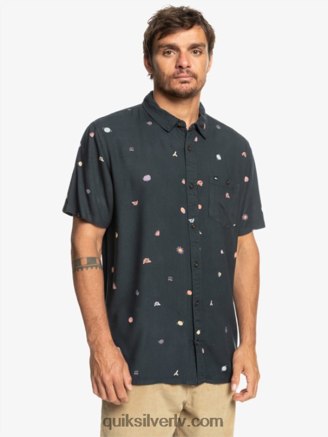 vīriešiem Quiksilver minimark krekls ar īsām piedurknēm asfalta minimark 88064R1227