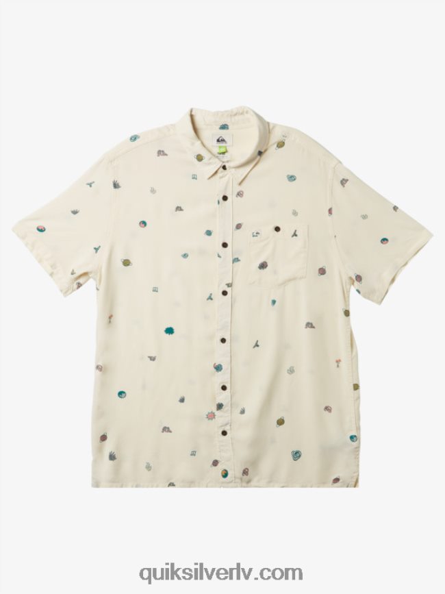 vīriešiem Quiksilver minimark krekls ar īsām piedurknēm bērza minimarka 88064R1226