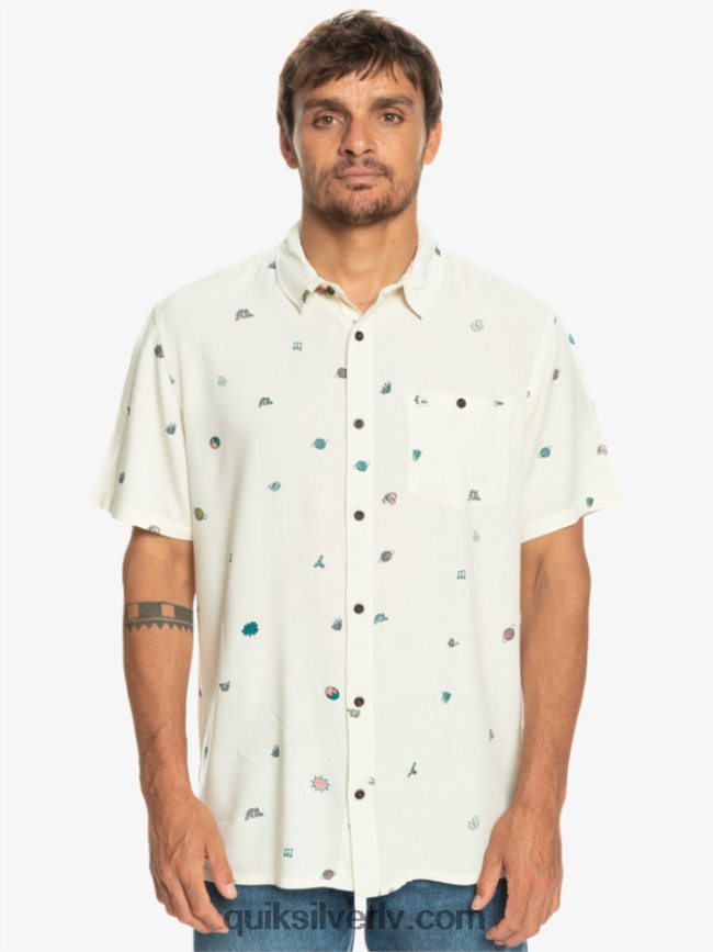 vīriešiem Quiksilver minimark krekls ar īsām piedurknēm bērza minimarka 88064R1226