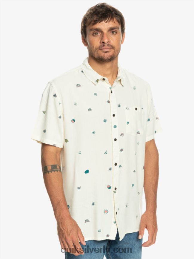 vīriešiem Quiksilver minimark krekls ar īsām piedurknēm bērza minimarka 88064R1226